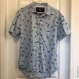 San Francisco Slim Fit Printed Button Down Shirt